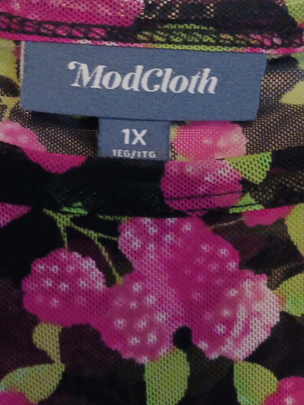 ModCloth Black Raspberry Mesh Tee - Picture 2 of 2